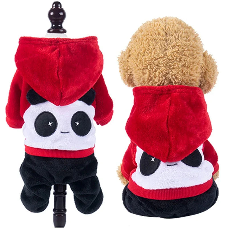 Pet Clothes for Small Medium Dogs Flannel Dog Jumpsuits Soft Comfortable Winter Warm Dog Cat Costume Chihuahua Teddy Pet Coats