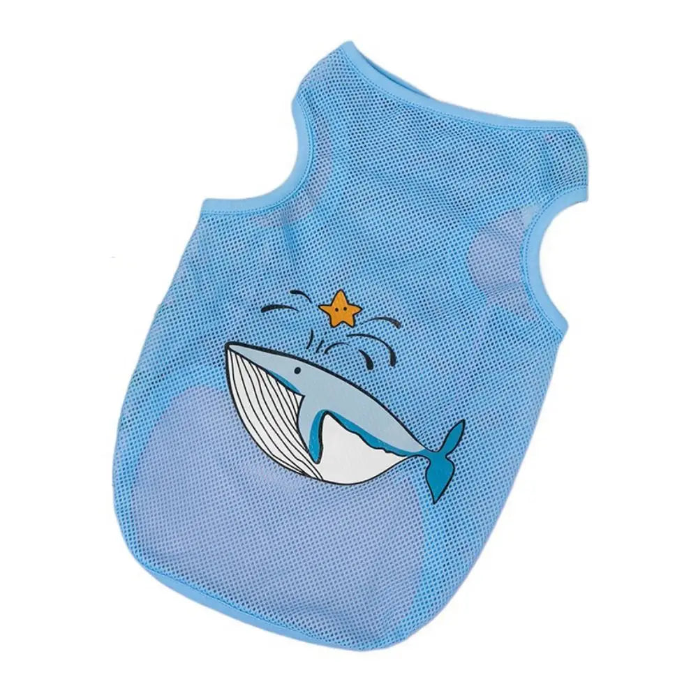 Cute Cartoon Pet Dog Clothes Summer Thin Mesh Dog Cat Vest Cat Teddy Bear Pomy Pet Puppy Breathable Cool Clothing Dog Costume