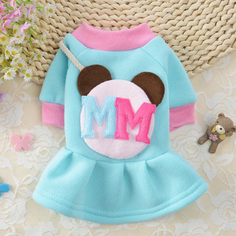 New Cartoon Dog Clothes for Small Dogs Spring Antumn Dog Coat Jacket Clothing Puppy Cartoon Pet Clothes Dress for Chihuahua