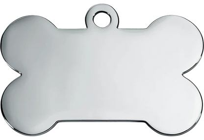 Stainless Steel Dog Id Tag Personalized Engraved Double Sided Pet Name Tag Circle Bone