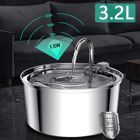 Automatic Cat Water Fountain,Intelligent Pet Water Dispenser With Filter,Drinking Fountain For Cats Dogs,Ultra Quiet Water Pump