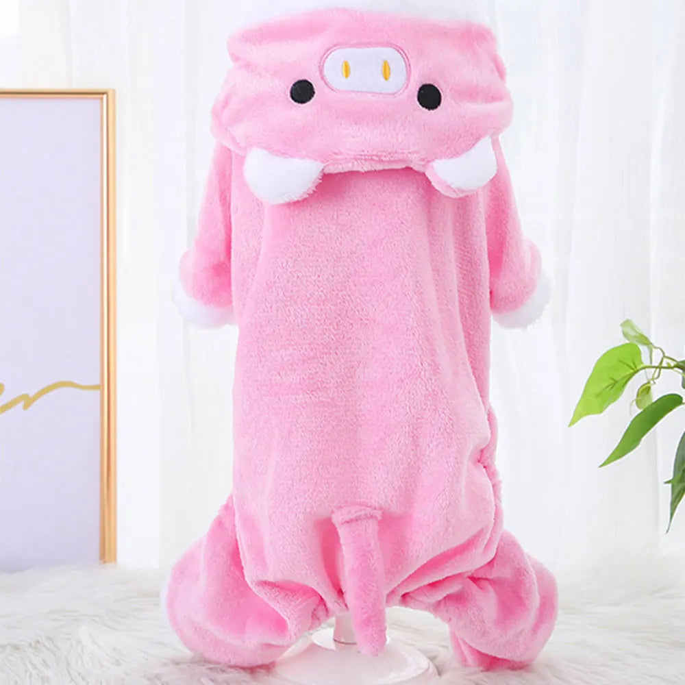 1 Piece of Piggy Pattern Pet Clothing for Kittens and Puppies - Cotton and Wool Knitted Fabric for Autumn and Winter Clothing Suitable for Small, Medium and Large Dogs