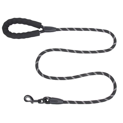 1.5m Reflective Dog Leash Nylon Anti-Pull Padded Handle Tear-Resistant Rope Medium Large Dog Leash Training Heavy-Duty Walking