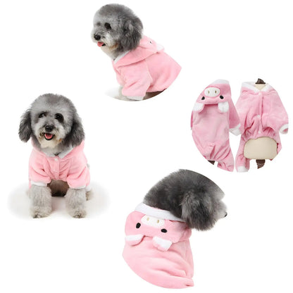 1 Piece of Piggy Pattern Pet Clothing for Kittens and Puppies - Cotton and Wool Knitted Fabric for Autumn and Winter Clothing Suitable for Small, Medium and Large Dogs