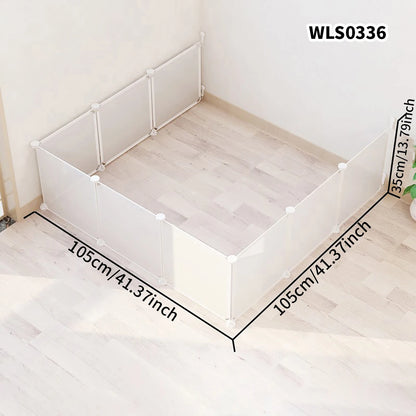 DIY Pet Cage for Home Use, Easy to Install and Disassemble, Dog Fence, Guinea Pig Isolation Net, Dog Cage, Cat Cage, Rabbit Enclosure, Freely Assembled, Turtle Activity Area Barrier Net, No Drilling Required