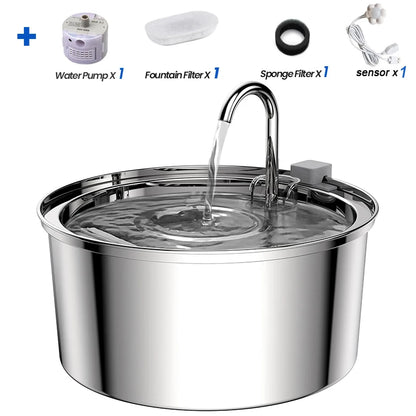 Automatic Cat Water Fountain,Intelligent Pet Water Dispenser With Filter,Drinking Fountain For Cats Dogs,Ultra Quiet Water Pump