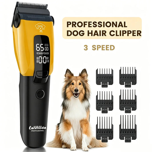 Pet Clipper Professional Dog Hair Trimmer Cat Grooming Shaver Type-c Charged Electric Puppy Cutting Machine for Small Big Animal