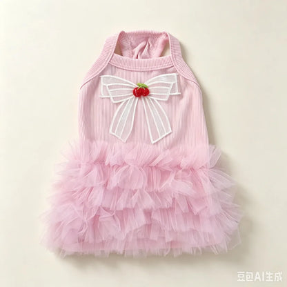 1 pet sleeveless printed dress, suitable for indoor and outdoor use, lightweight, breathable and elastic cat and dog clothing