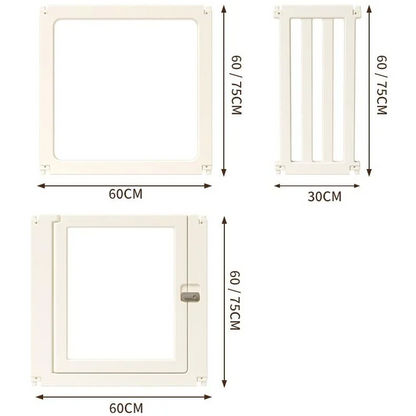 Small Pet Dog Cage Full Transparent Acrylic Indoor Home Security Fence Safe for Cats and Dogs