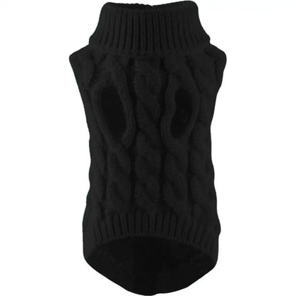 Warm Dog Cat Sweater Clothing Winter Turtleneck Knitted Pet Cat Puppy Clothes Costume For Small Dogs Cats Chihuahua Outfit Vest