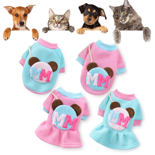 New Cartoon Dog Clothes for Small Dogs Spring Antumn Dog Coat Jacket Clothing Puppy Cartoon Pet Clothes Dress for Chihuahua