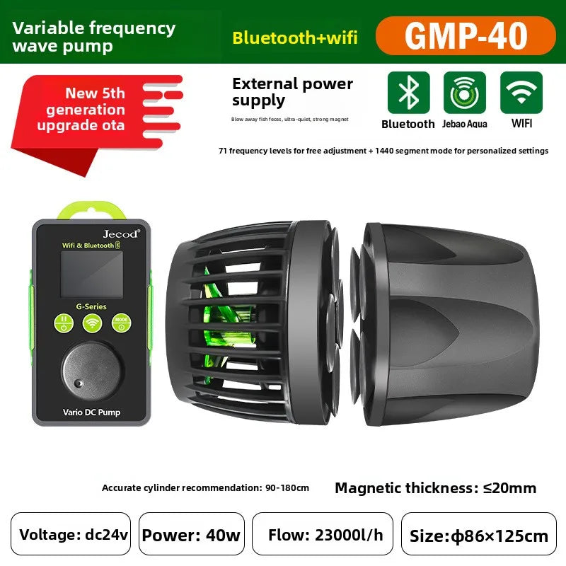 2026 Jebao Jecod Aquarium Vario Wavemaker Water Pump GMP Series Bluetooth APP Manual Controlled Coral Reef Fish Tank