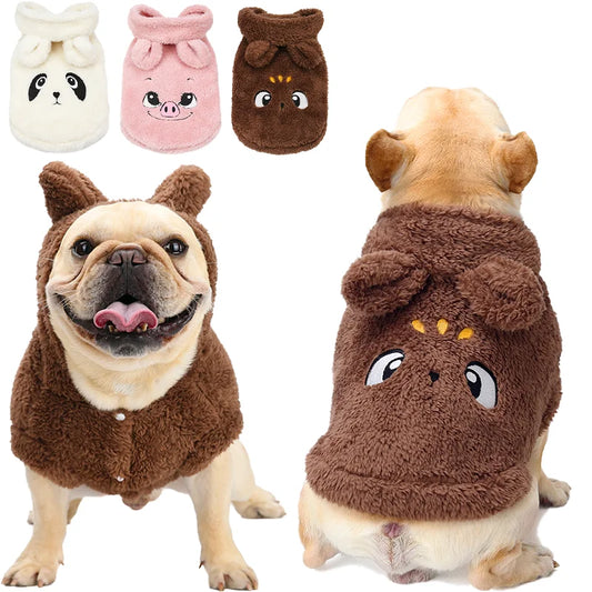 Fashionable Winter Pet Dog Clothes Dogs Coat Jacket  Perro French Bulldog Clothing Cute Dog Hoodie For Dogs Pets Clothing Pug